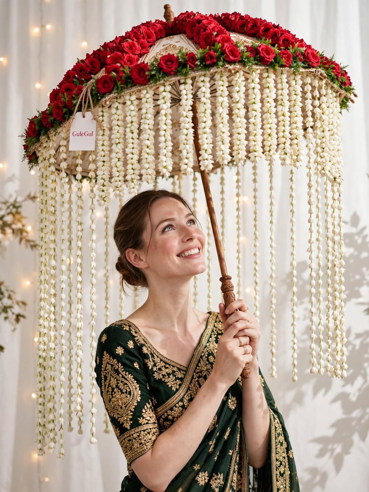 Flower Dupatta with Umbrella — GuleGul Flowers