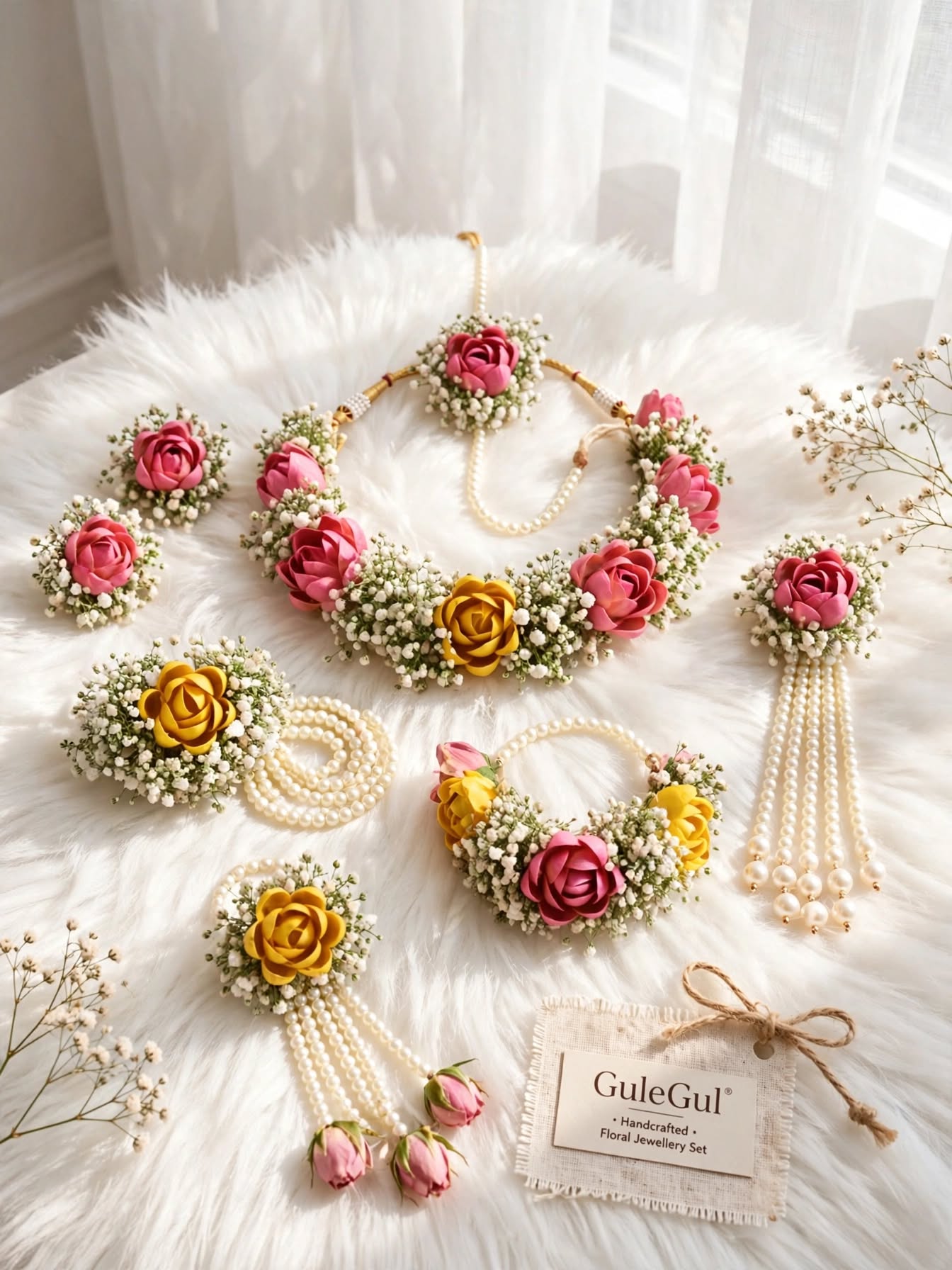 Red and Yellow Floral Jewelry Set — GuleGul Flowers
