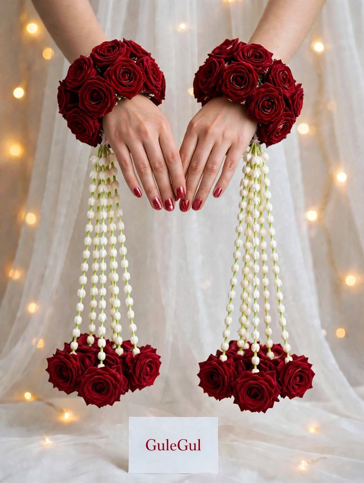 Red rose kalire for brides by GuleGul Flowers