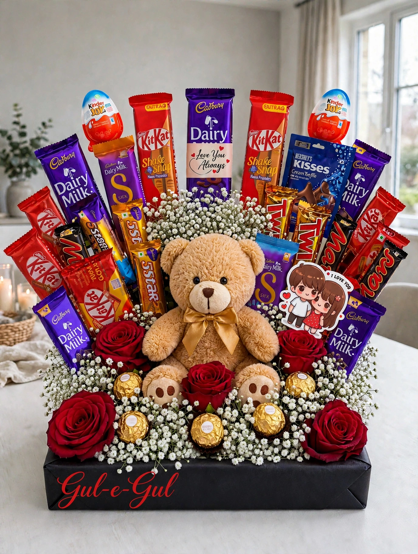 Chocolate Teddy Bouquet — GuleGul Flowers