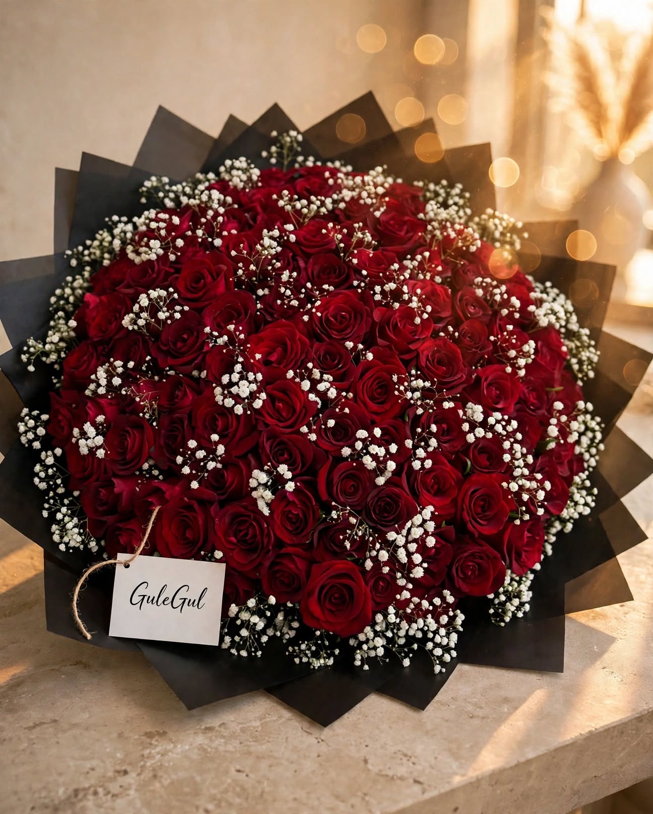 Large Red Rose Bouquet — GuleGul Flowers