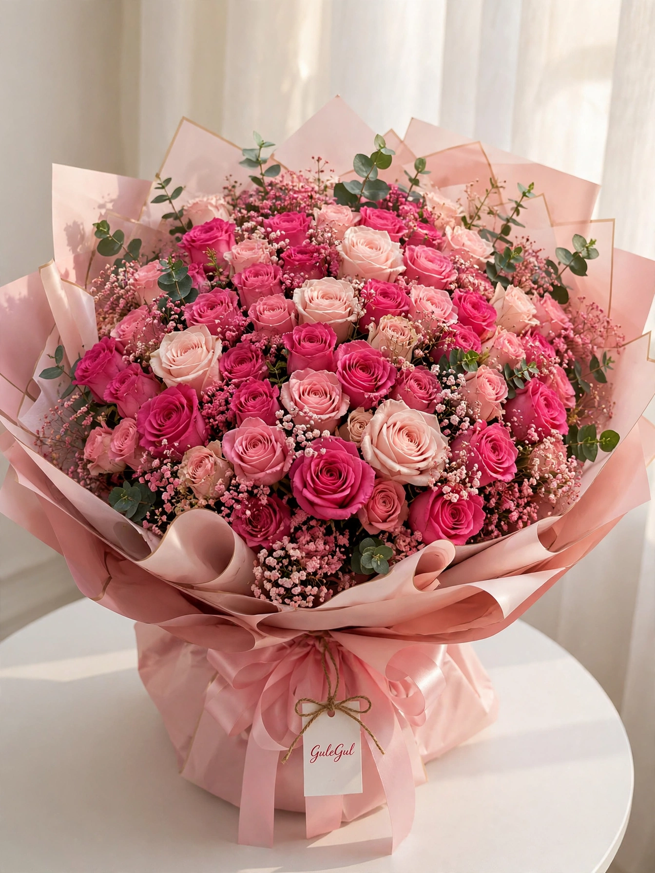 Pink Rose Bouquet — GuleGul Flowers