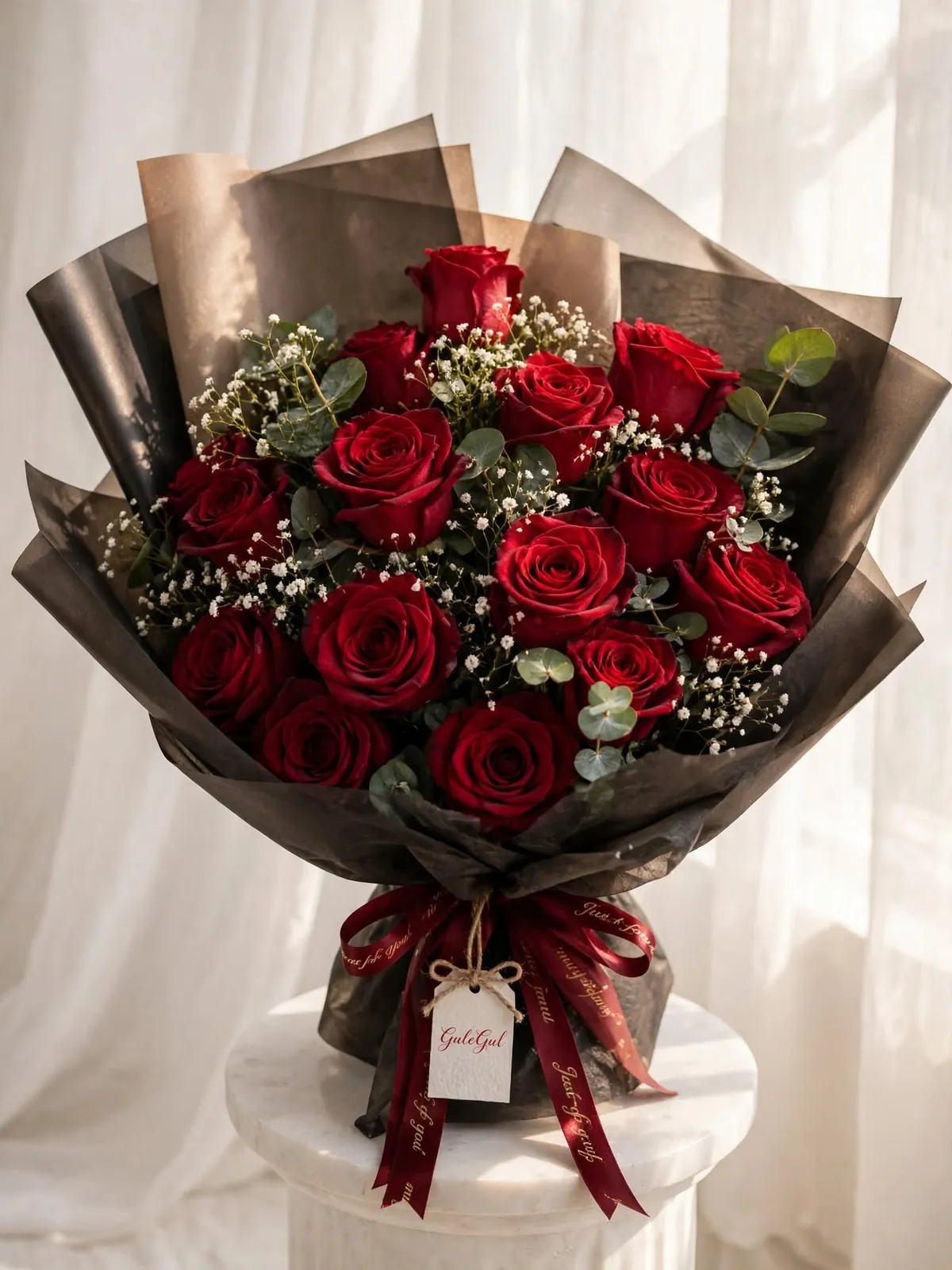 Red rose bouquet for flower delivery in Lahore by GuleGul Flowers