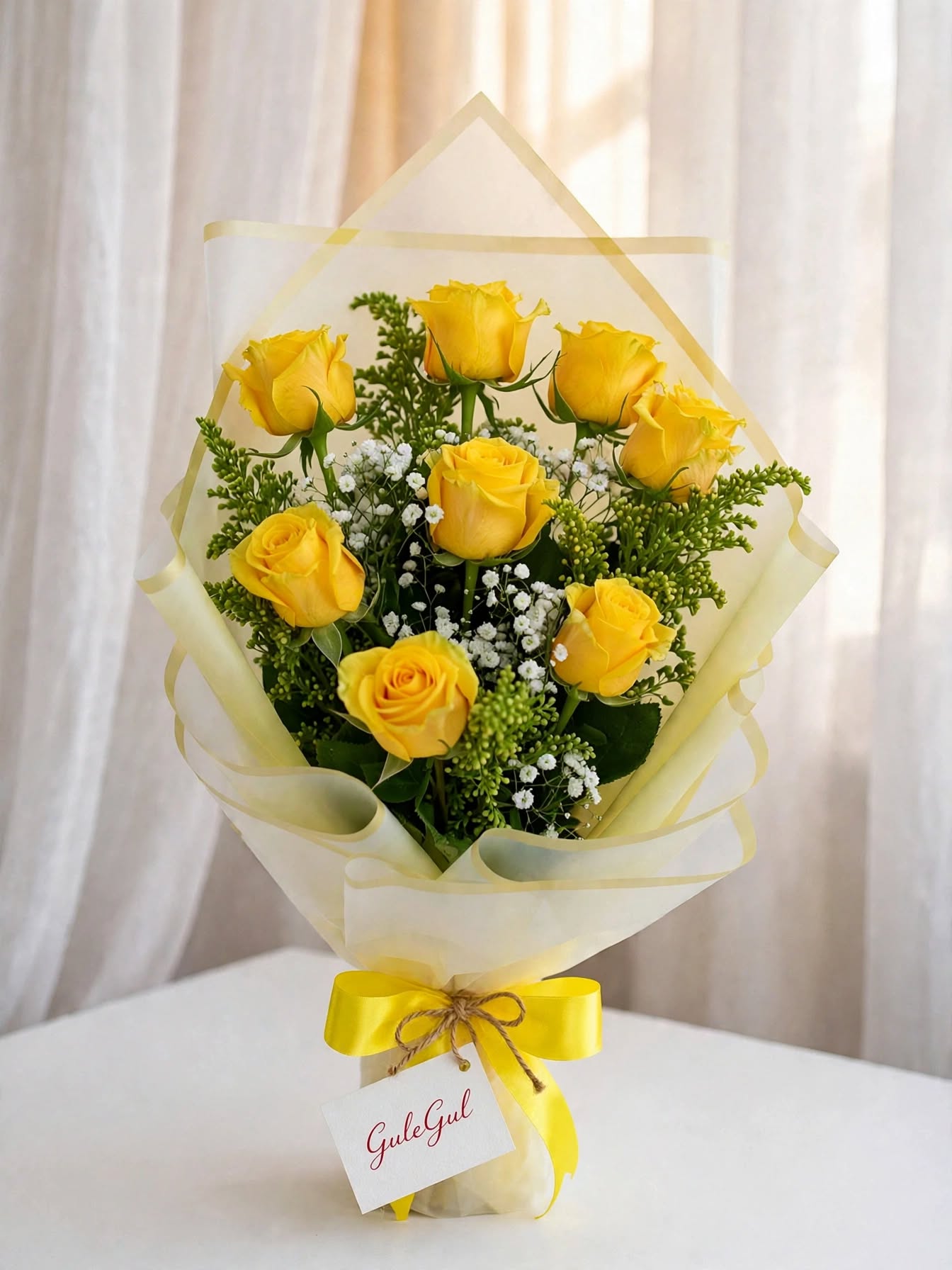 Small Yellow Rose Bouquet — GuleGul Flowers