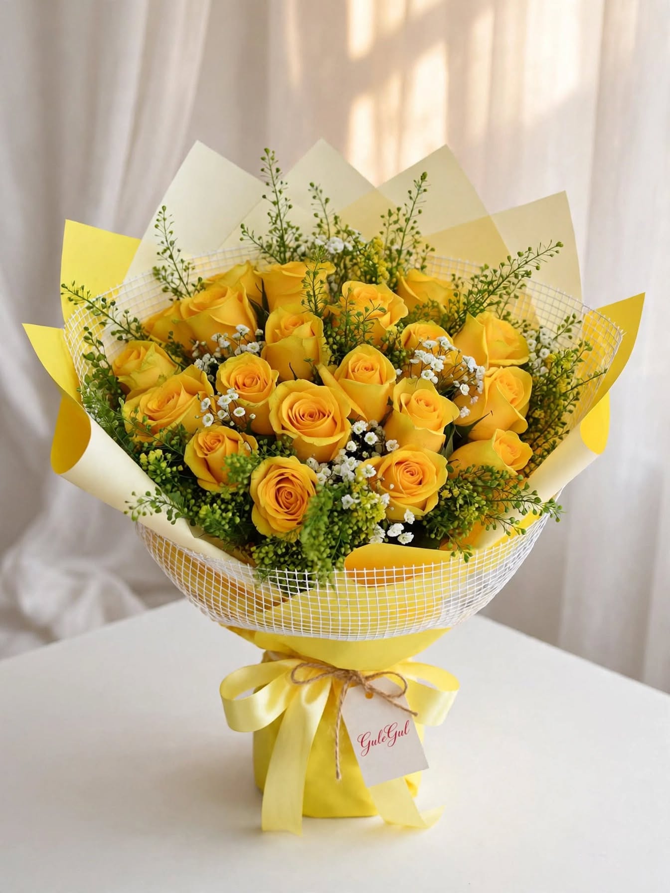 Yellow Rose Bouquet Deluxe — GuleGul Flowers