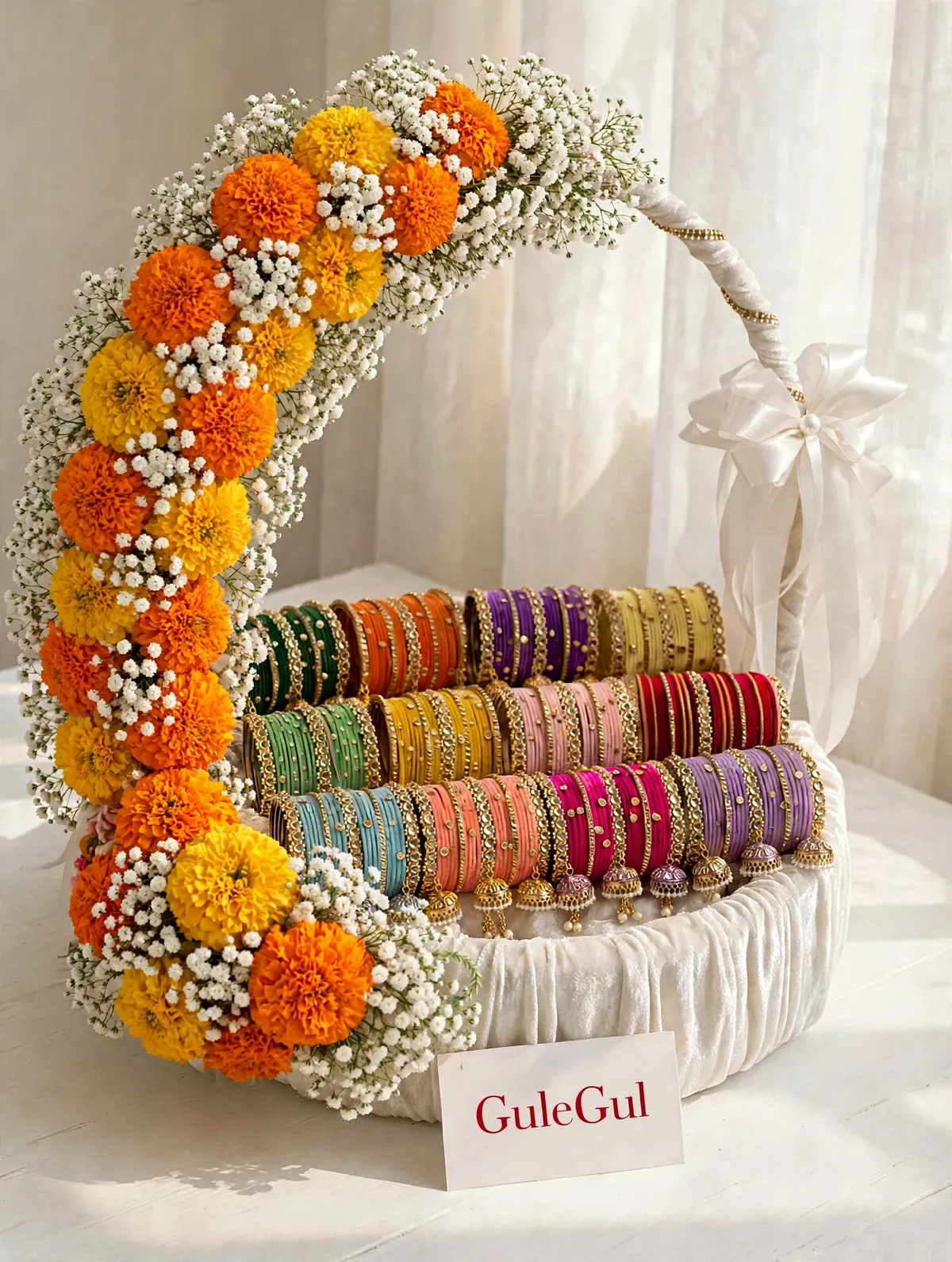 Bangle Bouquet with Genda Phool