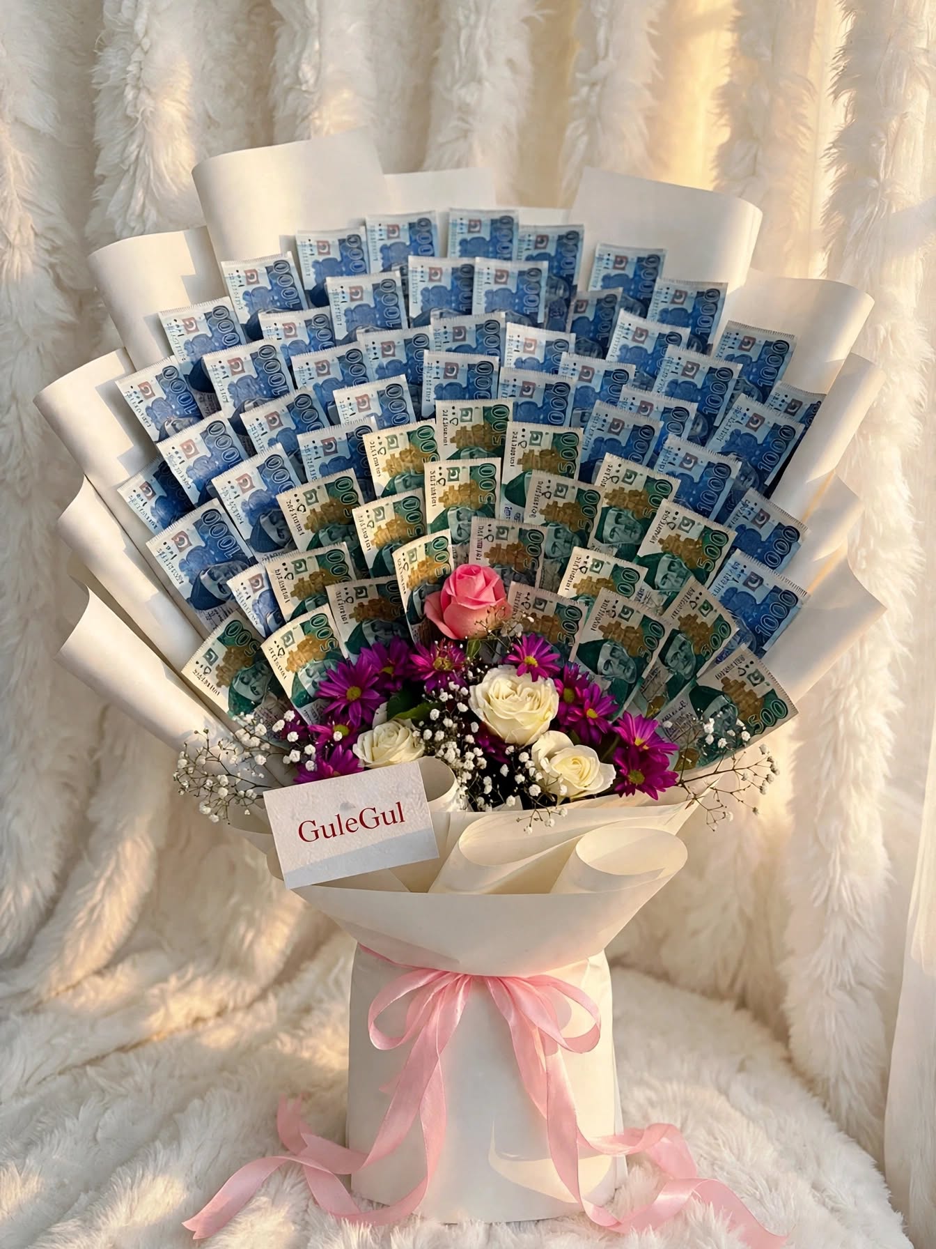 Money Bouquet with Mixed Flower — GuleGul Flowers