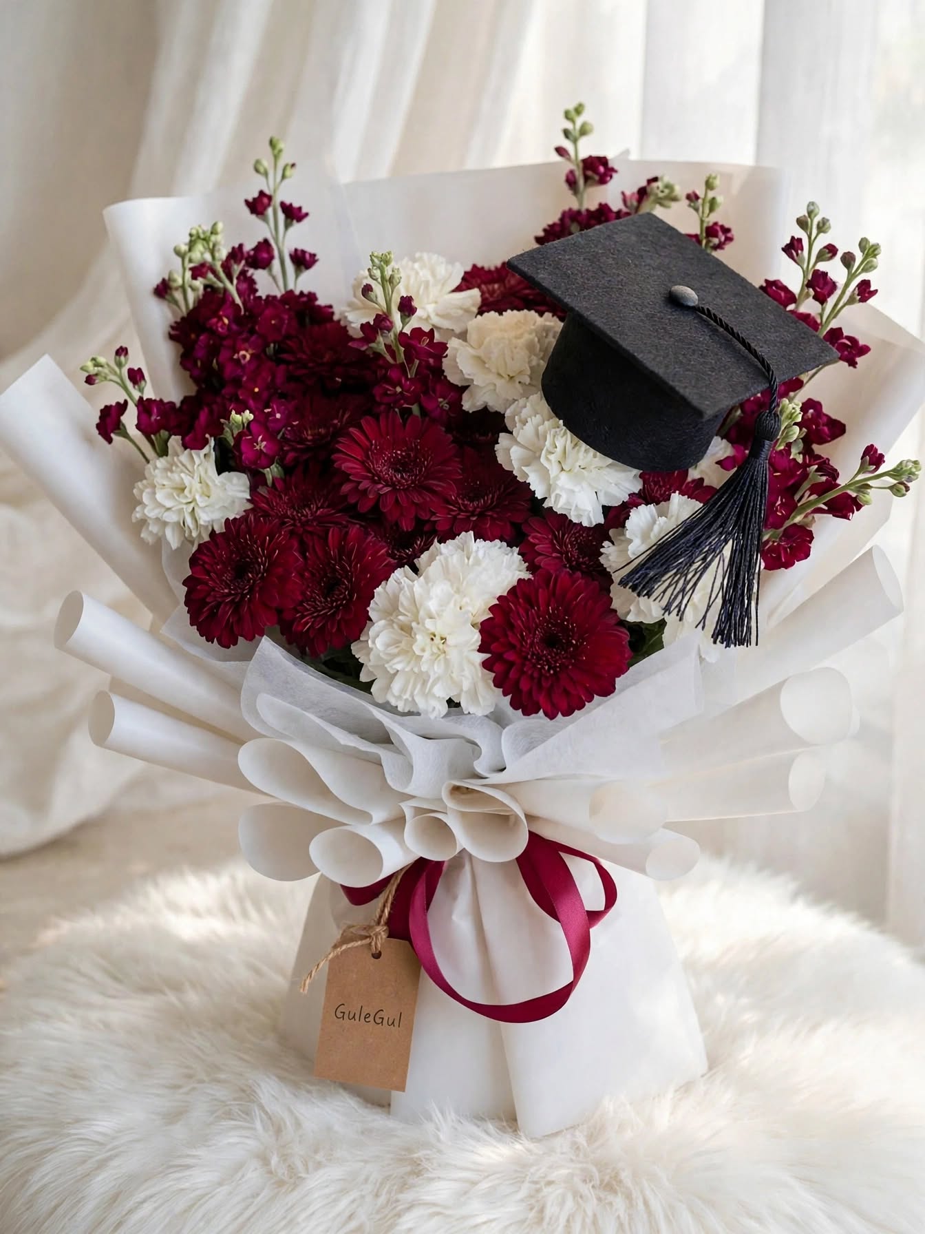 Graduation Bouquet with Red Flower — GuleGul Flowers