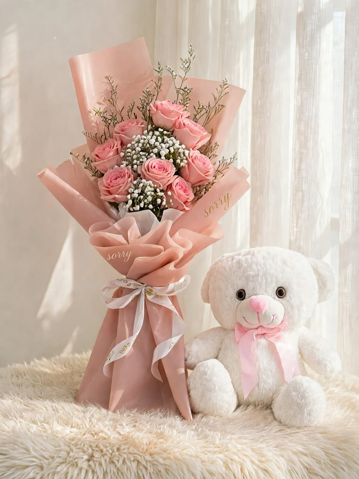 Sorry Bouquet with Pink Rose — GuleGul Flowers