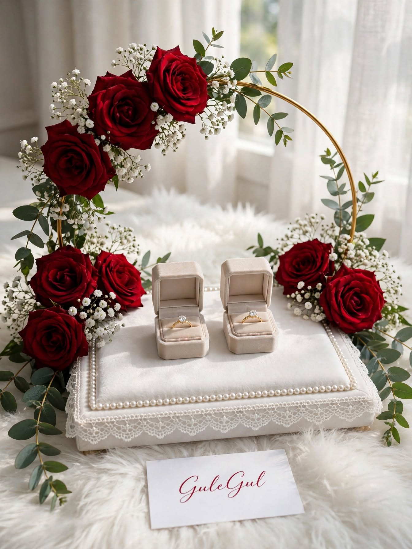 Premium Red Rose Ring Platter — GuleGul Flowers