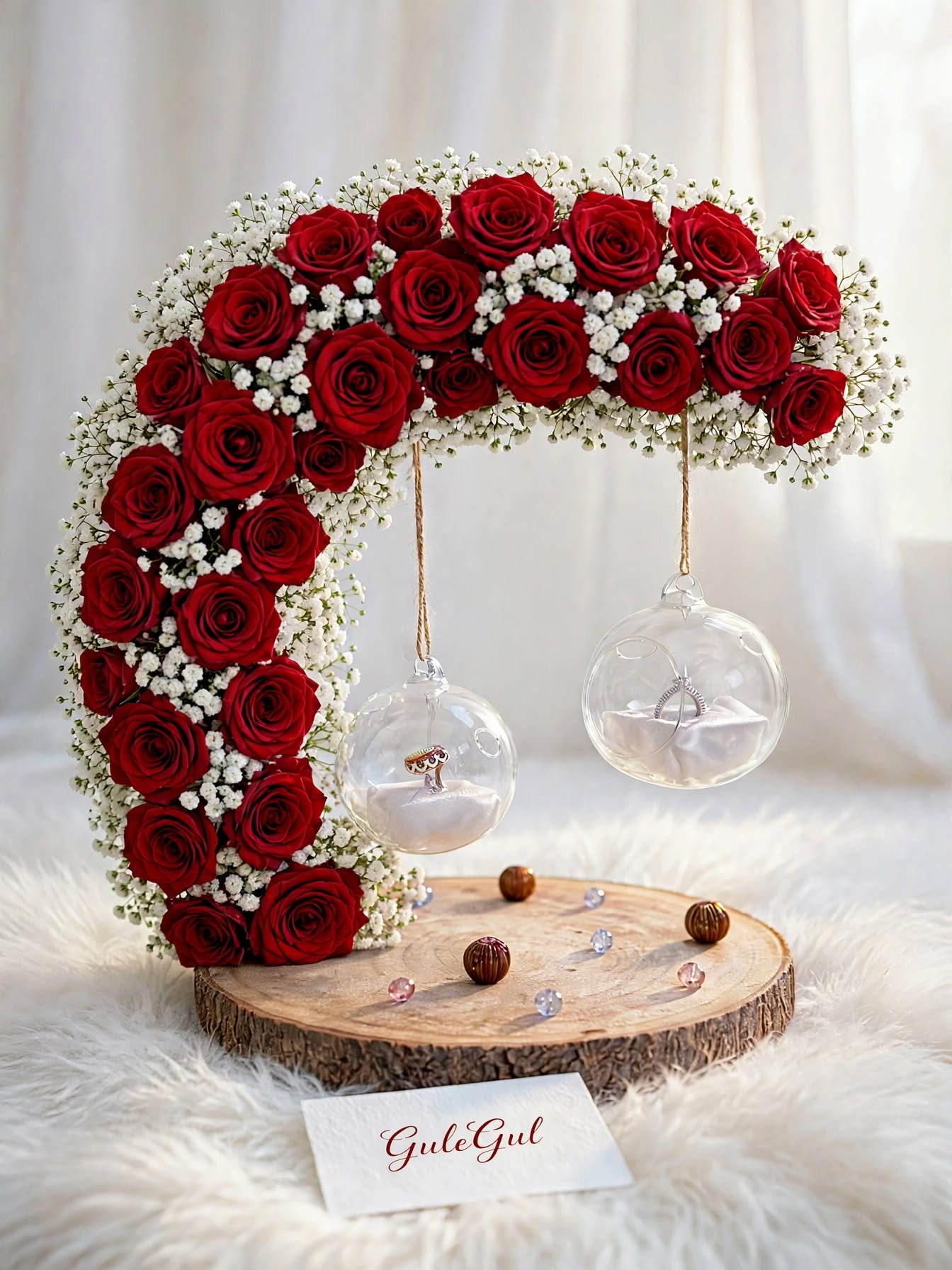 Red Rose Ring Platter — GuleGul Flowers